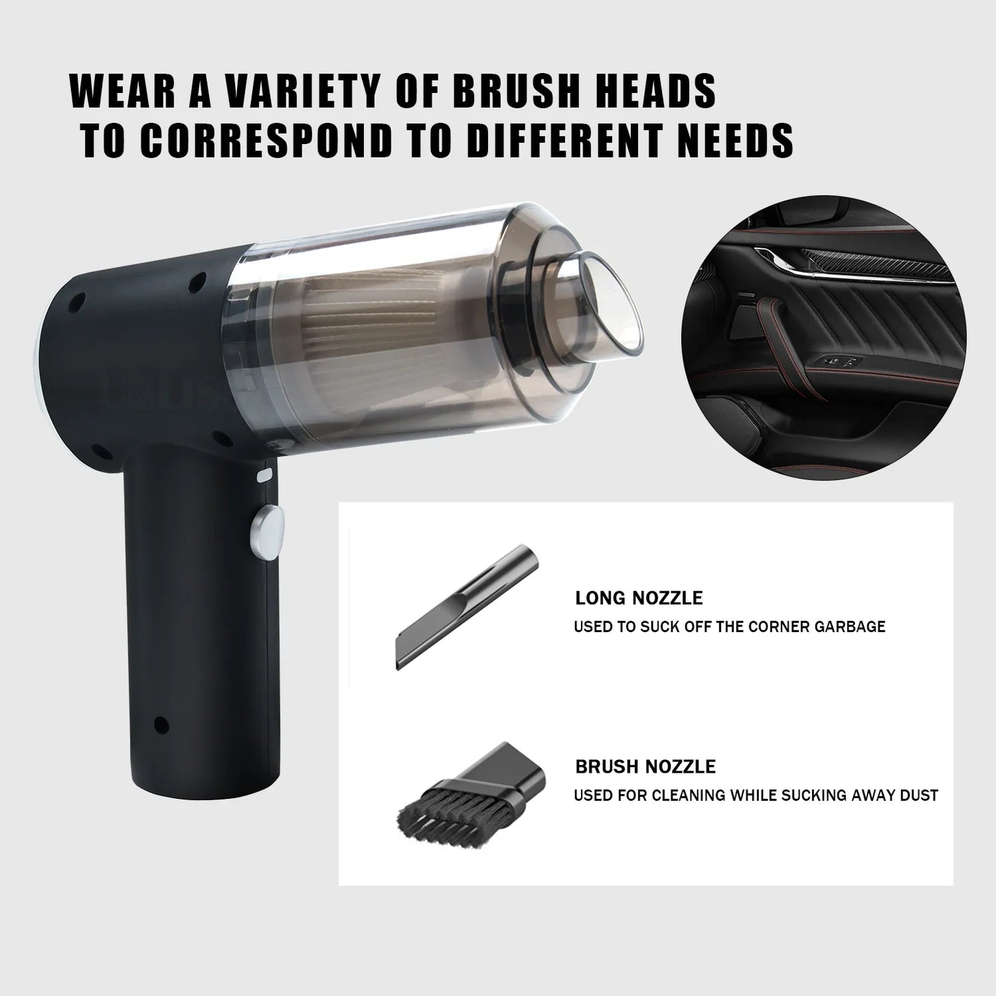 Portable Wireless Vacuum Cleaner 3 In 1 Duster , Blower , Air Pump