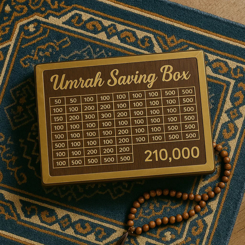 Wooden Umrah Saving Box  (Buy 2 get 1 Free)